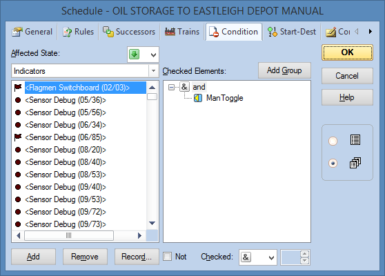 manual schedule condition