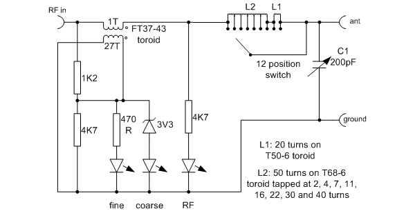 QRP ATU schematic